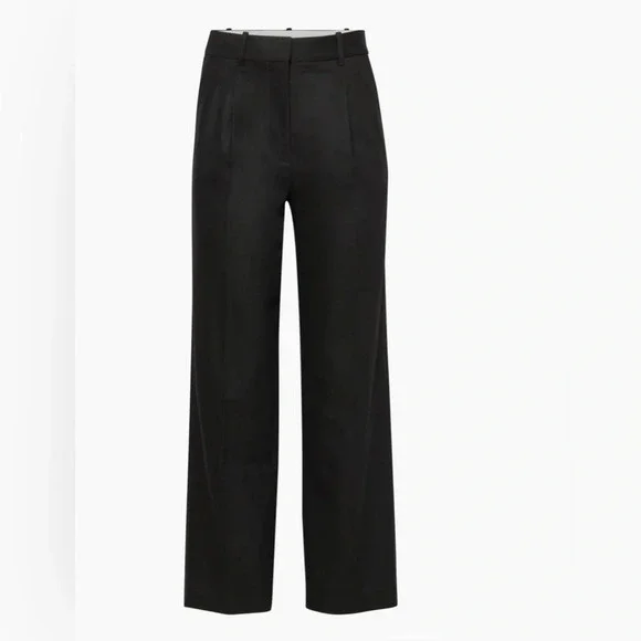 NWT Aritzia Wilfred The Effortless Pant™ Black in City Cashmere Size 6 - Picture 7 of 14